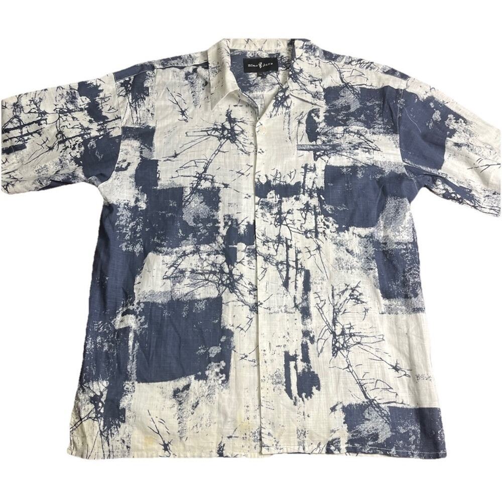 Blue jazz Classic button up shirt Men's Sz(XL) Blue And Gray Summer Gear